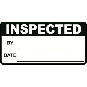 Inspected by Stickers,1x2inch 500pcs Inspected by Quality Control Inventory Lables for Shipping