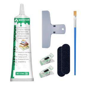 Book Glue - Clear & Flexible Bookbinding Adhesive, Strong for Book Repair and Binding, Perfect for Scrapbooking, Paper Crafts, DIY Projects, and Collages