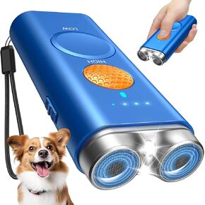 Dog Bark Deterrent Device, Ultrasonic Dog Bark Deterrent Barks No More Dog Training Device Anti Barking Device for Dogs 50ft No-Bark Training, Rechargeable & Portable, 2X Power Emitters for Dogs