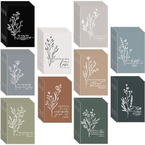Kosiz 50 Pcs Religious Gifts for Women Mini Bible Verse Notepads Aesthetic Christian Notebooks Bulk Religious Small Notebook Journal for Church Sunday School Teacher Grandparents(Aesthetic Style)