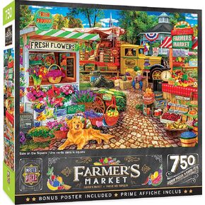 MasterPieces 750 Piece Jigsaw Puzzle for Adults and Family - Sale On The Square - 18"x24"