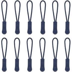 Yosawa 50 Pieces Zipper Pull Replacement，Nylon Zipper Tags Cord，Zipper Pull Puller for Jackets，Backpacks, Luggage, Purses, Handbags(Red Rope/Black Tip) in Kuwait