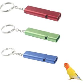 Birds Whistle，3 Pcs Bird Call Whistle Training Flute Pet Behavior Training Tool for Pigeons Doves Parrot (Red+Green+Blue)