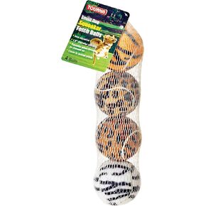Unique Sports Small Dog Animal Print Mini Tennis Fetch Balls, Squeaker Ball Dog Toy 18 Pack