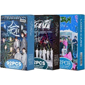 KPOPBP 3 Pack/180 PCS Stray Kids Photocards 96 PCS Stickers ATE Album JJAM Cards Kpop Giant SKZHOP HIPTAPE 合(hop) Lomo Card Set Gift Merch for SKZ Boys and Girls