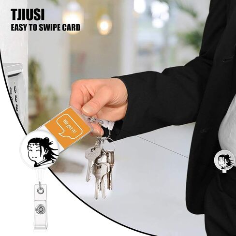4pcs بارد شارة قابلة للسحب مقطع شارة Satoru الكرة لتمريض Gojo Badge بكرة مع مقطع التمساح الأنيمي لممرضة Office Teacher in Kuwait