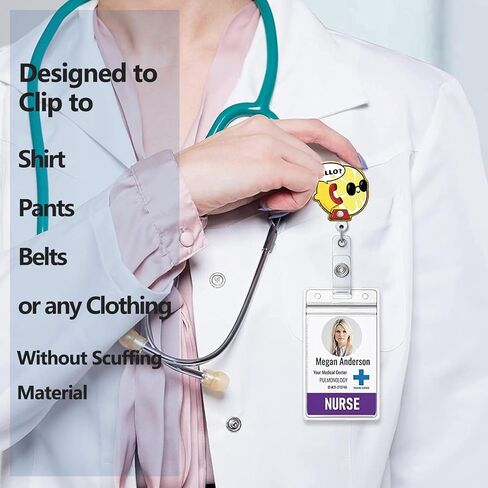 Tian Zhun Badge Cenlable قابلة للسحب مع مقطع هوية مضحكة الليمون الاسم الأكريليك إكسسوارات شارة الممرضة المعلم العام in Kuwait