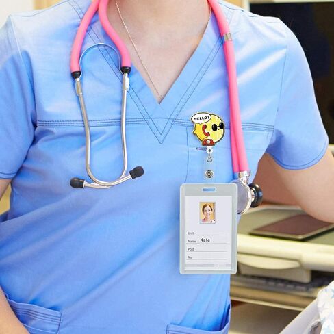 Tian Zhun Badge Cenlable قابلة للسحب مع مقطع هوية مضحكة الليمون الاسم الأكريليك إكسسوارات شارة الممرضة المعلم العام in Kuwait