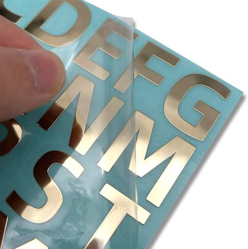 Gold Alphabet Stickers, 26-Piece Metal Letter Decals, 1 Inch Height, Self-Adhesive, Premium Gold Finish for Customizing Crafts, Home Decor, and Personal Items A to Z Letters in Saudi Arabia