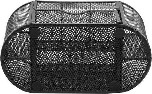 Purple Mesh Desk Organizer Desktop Office Supplies with 9 Compartments, Office Desktop Organizer with Drawer, Metal Pen Holder Stationery Caddy Multifunctional Organizer for Desk Organization in Kuwait