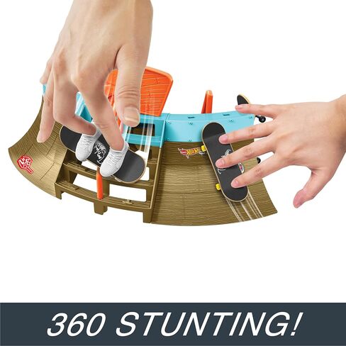 Hot Wheels Skate Stadium Playset Designed with Tony Hawk, 1 Exclusive Fingerboard & Pair of Skate Shoes, Plus Storage in Saudi Arabia