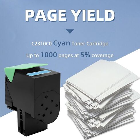 C231HK0 خرطوشة الحبر الأسود الأسود متوافق مع Lexmark C2325 C2325DW MC2325 MC2325ADW C2425 C2425DW MC2425 MC2425ADW C2535 C2535DW MC2535 MC253ADWE MC2640 MC2640ADWE in Kuwait