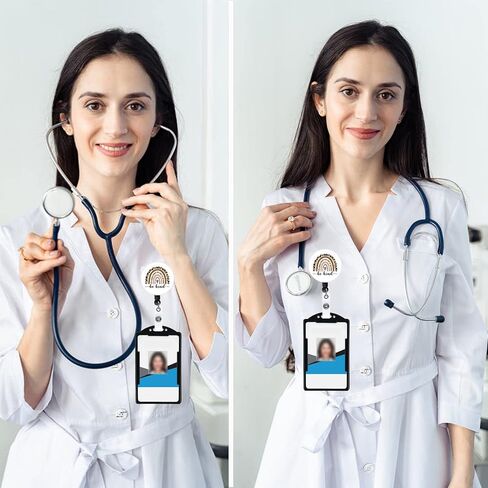 Retractable Badge Reel, Cute Badge Reels for Nurse Badge Holder with Alligator Clip for Doctor Teacher (Cow) in Saudi Arabia