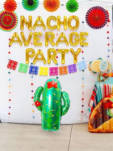 JeVenis Nacho Average Party Decoration Nacho Average Party Balloons Banner Fiesta Taco Balloons Fiesta Mexican Party Decoration in Saudi Arabia