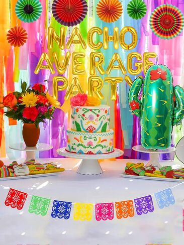 JeVenis Nacho Average Party Decoration Nacho Average Party Balloons Banner Fiesta Taco Balloons Fiesta Mexican Party Decoration in Saudi Arabia