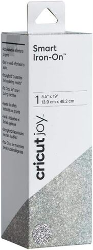 Cricut Joy Smart Glitter Iron - White ، (5.5 x19 'Roll) - HTV Heat Transfer Vinyl ، متوافق مع آلة Cricut Joy in Kuwait