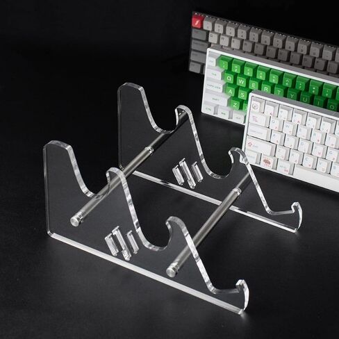 1pcs Acrylic Keyboard Display Stand Clear 3-Tier Keyboards Storage Holder for Tablet Picture Frames in Kuwait