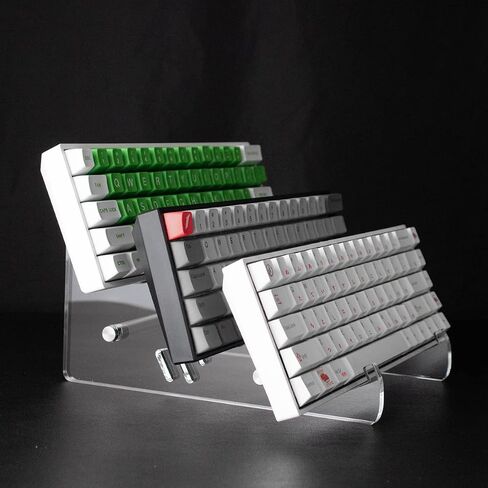 1pcs Acrylic Keyboard Display Stand Clear 3-Tier Keyboards Storage Holder for Tablet Picture Frames in Kuwait