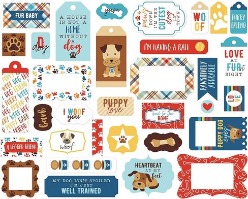 Echo Park Paper Company Epheme Frames/Tag ، Frames & Tags ، أحب كلبي in Kuwait