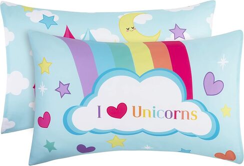 EVERYDAY KIDS 3-Piece Toddler Fitted Sheet, Flat Sheet and Pillowcase Set - Owls - Soft Breathable 100% Cotton Percale Girls Toddler Sheets Set - Toddler Bed Sheets in Kuwait