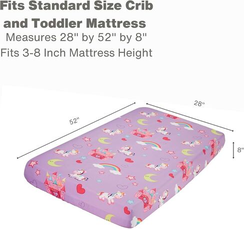 EVERYDAY KIDS 3-Piece Toddler Fitted Sheet, Flat Sheet and Pillowcase Set - Owls - Soft Breathable 100% Cotton Percale Girls Toddler Sheets Set - Toddler Bed Sheets in Kuwait