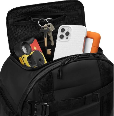 DB Journey Ramverk Pro Backpack - حقيبة ظهر خفيفة الوزن ، شديدة التحمل للمصورين مع مقصورة الكمبيوتر المحمول ، حقيبة كاميرا مقاومة للماء مع نظام ربط حقيبة الأسطوانة ، 26 لتر - Blackout in Kuwait