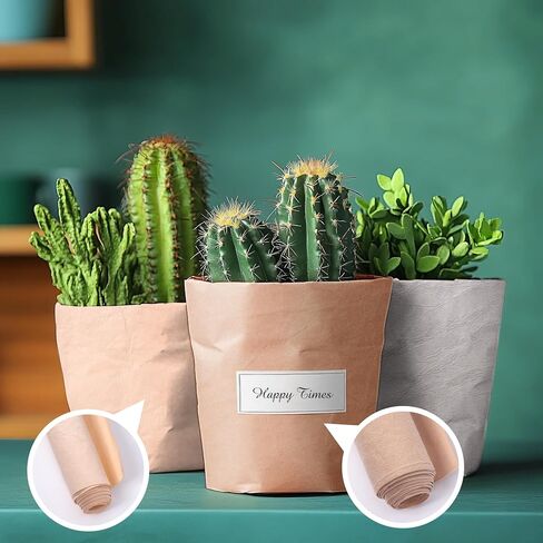 Washerble Paper Fabric Roll - 19.5" x1.62 Yard Sewable Kraft Fabric Papers for Bag Making - Durable,Degradable and Washable Paper Material for DIY Foldable Grocery Bags (GZ05) in Saudi Arabia
