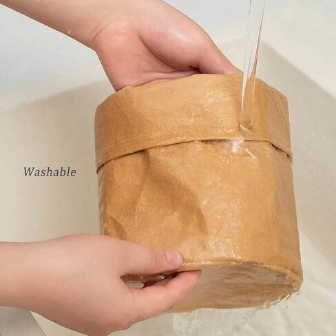 Washerble Paper Fabric Roll - 19.5" x1.62 Yard Sewable Kraft Fabric Papers for Bag Making - Durable,Degradable and Washable Paper Material for DIY Foldable Grocery Bags (GZ05) in Saudi Arabia