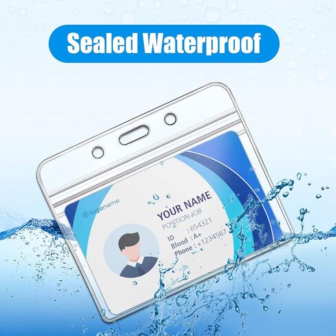 Badge Holder with Lanyard, Retractable Name Badge Holder Adjustable to 24inch Long, Clear Vertical ID Card Badge Holder for Nurses Teacher & Student, 2 Pack in Saudi Arabia