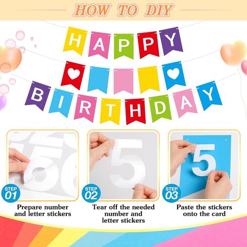 DIY Birthday Decorations Customizable Happy Birthday Banner with 6 Honeycomb Balls 8 Hanging Swirl Streamers 8 Glitter Stars and Circle Garland for Women Men Boys Girls(Purple Black) in Kuwait