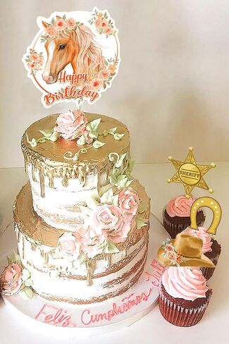 JeVenis 43 PCS Horse Party Decorations For Girls Horse Party Decorations Horse Theme Banner Photo Backdrop Horse Racing Horse Balloons Western Cowgirl Birthday Party Supplies in Kuwait