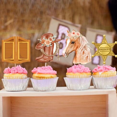 JeVenis 43 PCS Horse Party Decorations For Girls Horse Party Decorations Horse Theme Banner Photo Backdrop Horse Racing Horse Balloons Western Cowgirl Birthday Party Supplies in Kuwait