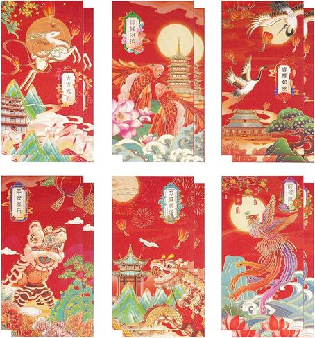 سنة صينية جديدة الأظرف الحمراء مغلف Red Envelope 2025 Lunar New Year Occants Lucky Money Mone in Kuwait