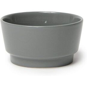 Waggo Heavy Ceramic Gloss Dog Bowl Dolphin Blue Grey Size Large Durable Dog Food and Water Pet Dish