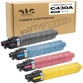 Weemay SP C430A C440DN Toner Cartridge High Yield Compatible for Ricoh 821105 821106 821107 821108 for Ricoh Aficio SP C430A C440DN C430DN C431DNHT C431DNHW…