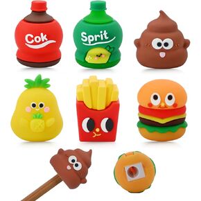 6 PCS Cute Pencil Sharpeners for Kids, Handheld Pencil Sharpener Small, Fun Colored Pencil Sharpener for Kids Party Favors, Kawaii Stationary Gifts Mini School Office Supplies (Style 1)