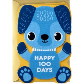 Hallmark Eight Bamboo Baby's First 100 Days Card for Baby Boy (Welcome to the World)