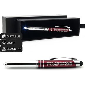 "Law and Justice" Engraved Flashlight Pen with Stylus Tip - Gift for Police Officers, Lawyers, Legal Professionals, Civil Servants, Law Enforcement Gift Ideas