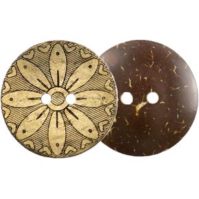 50PCS 1-Inch (25mm) Natural Coconut Shell Buttons – Eco-Friendly Rustic Wooden Craft Buttons for Sewing, DIY, and Decoration