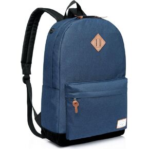 Kasqo School Backpack, Classic Lightweight 14-15.6 Inch Laptop Bookbag for Men Women Teens Girls Boys College