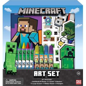 Minecraft Kids Coloring Art Set | Stickers & Stampers