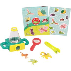 B. toys – 9pc Toy Microscope Set – Sticker Book – Magnifying Glass & Tweezers – 3 Toy Bugs – 4 Years + – Little Explorer Pack