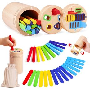 Learning Toys for Toddlers 1-3, Color Sorting Sensory Toys, Montessori Toys for 3 Year Old, Shape Sorters for Toddlers 1-3, Educational Toys for 2 Year Old