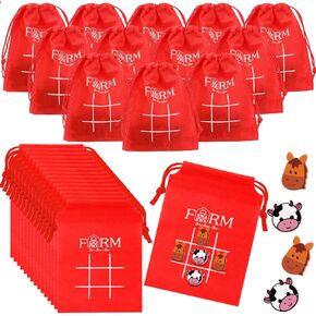 Sotiff 36 Pack Easter Gifts for Kids Tic Tac Toe Strategic Board Game for Kids and Family Farm Animal Favors Bulk Goodie Bag Stuffers Exchange Gift for Classroom Party Favors