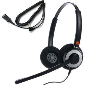 IPD Phone Headset 2.5mm with Microphone Noise Cancelling for Office and Call Center Corded IPH-250 Single Ear- Compatible with Ciso SPA,Polycom 320,321,330 and Other Cordless Phones