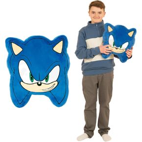 Franco Anime Gaming Bedding Super Soft Cozy Plush Decorative Pillow, One Size, Sonic