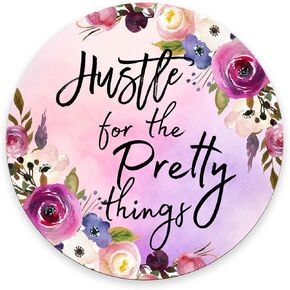 Smooffly Watercolor Floral Round Mouse Pad Circular Flowers Mouse Pads Pink Purple Rose - Hustle for The Pretty Things