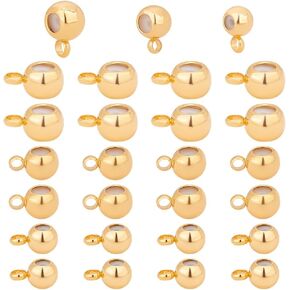 PH PandaHall 45pcs 3 Sizes Stop Beads, 925 Sterling Silver Plated Spacer Beads Metal Slide Stopper Beads Locator Rings Pendant Beads Brass Tube Beads for Necklace Bracelet Jewelry Making, 6/7.5/8.5mm