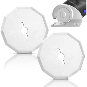 JIANWEI 2pcs Replacement Rotary Cutter Blade Compatible for ZipSnip 4V Cordless Electric Scissors, Sewing Crafting Rotary Cutter Blade Fit for RC2600K, RC2601, RC2602, WX080L, WX081L(Silver)