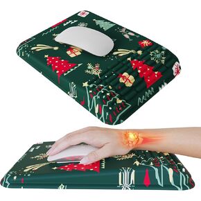 MEKASS Mouse Pad with Wrist Rest, Ergonomic Mouse Pad for Carpal Tunnel Pain Relief, Memory Foam Desktop Computer Wrist Rest Mouse Pad with Non-Slip PU Base for Office and Home (Black)